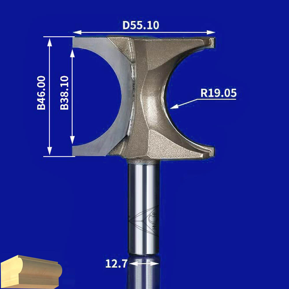 CHP0606 - Half Round Router Bit (Professional Grade)