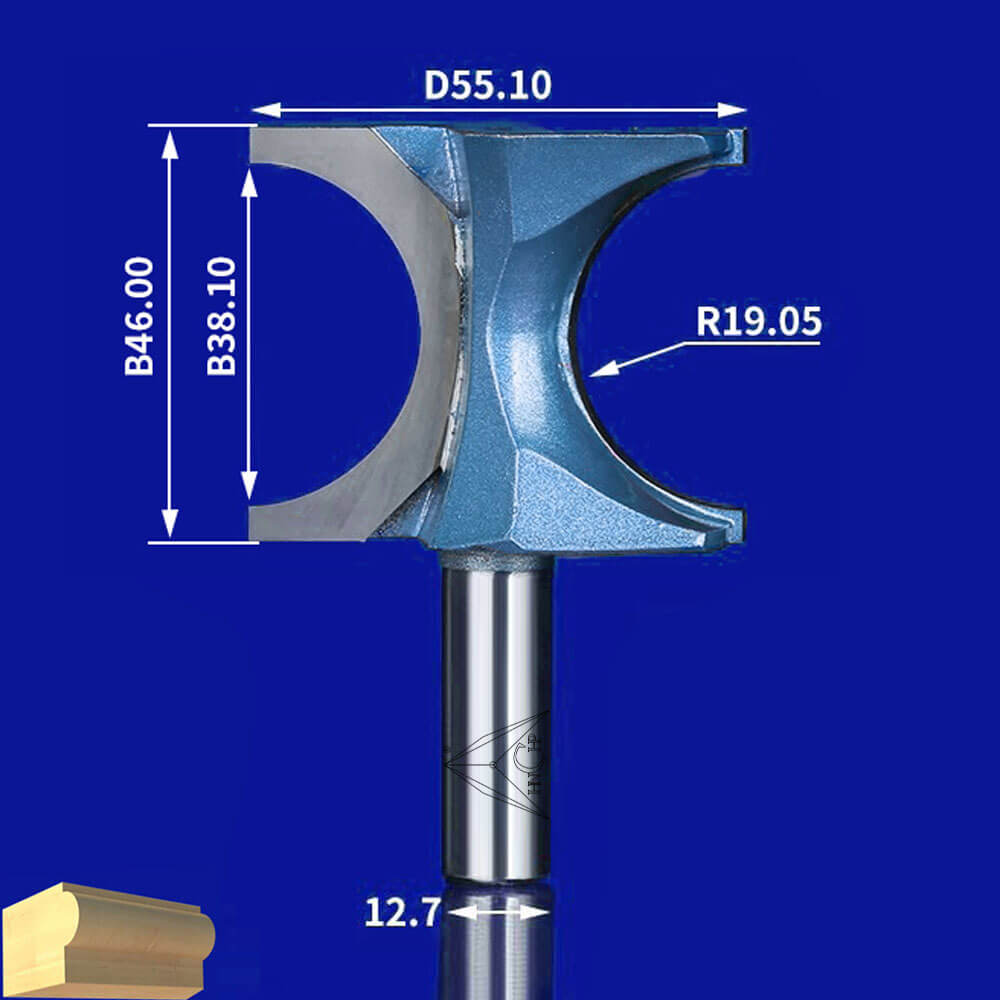 CHP0606 - Half Round Router Bit (Industrial Grade)