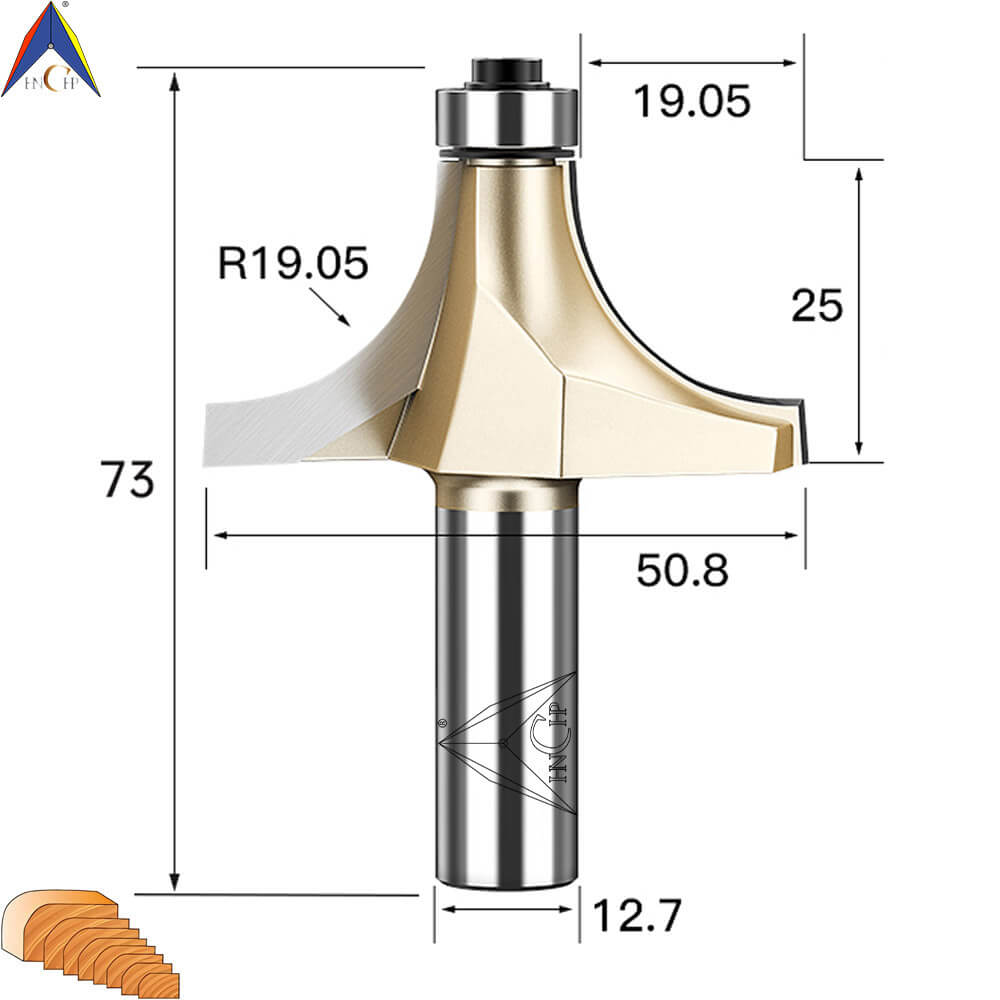 CHP0602 - Bearing Guided Roundover Router Bit (Professional Grade)