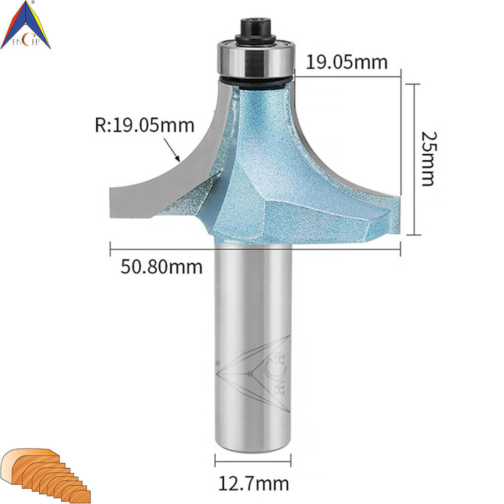CHP0602 - Bearing Guided Roundover Router Bit (Industrial Grade)