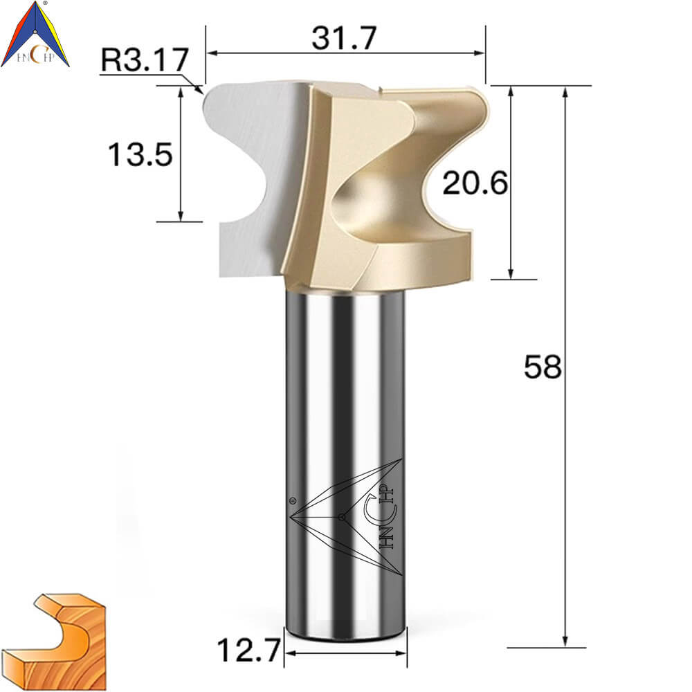 CHP1503 - Double Curved Finger Router Bit (Professional Grade)