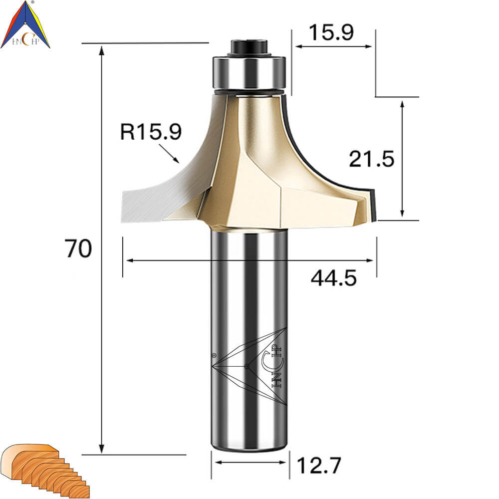 CHP0602 - Bearing Guided Roundover Router Bit (Professional Grade)