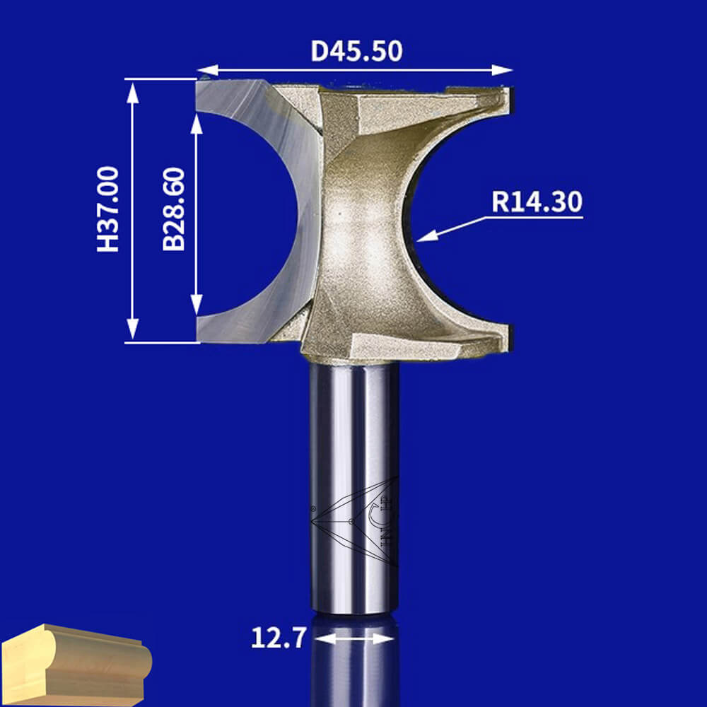 CHP0606 - Half Round Router Bit (Professional Grade)