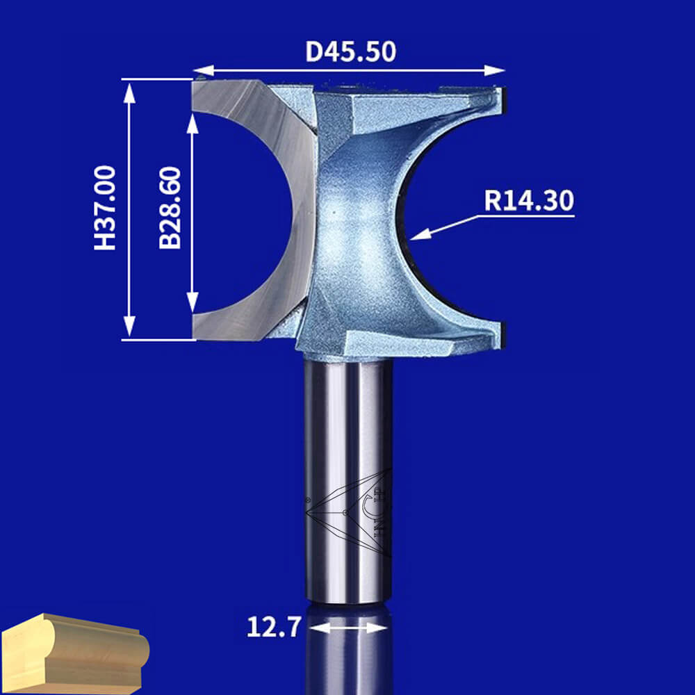 CHP0606 - Half Round Router Bit (Industrial Grade)
