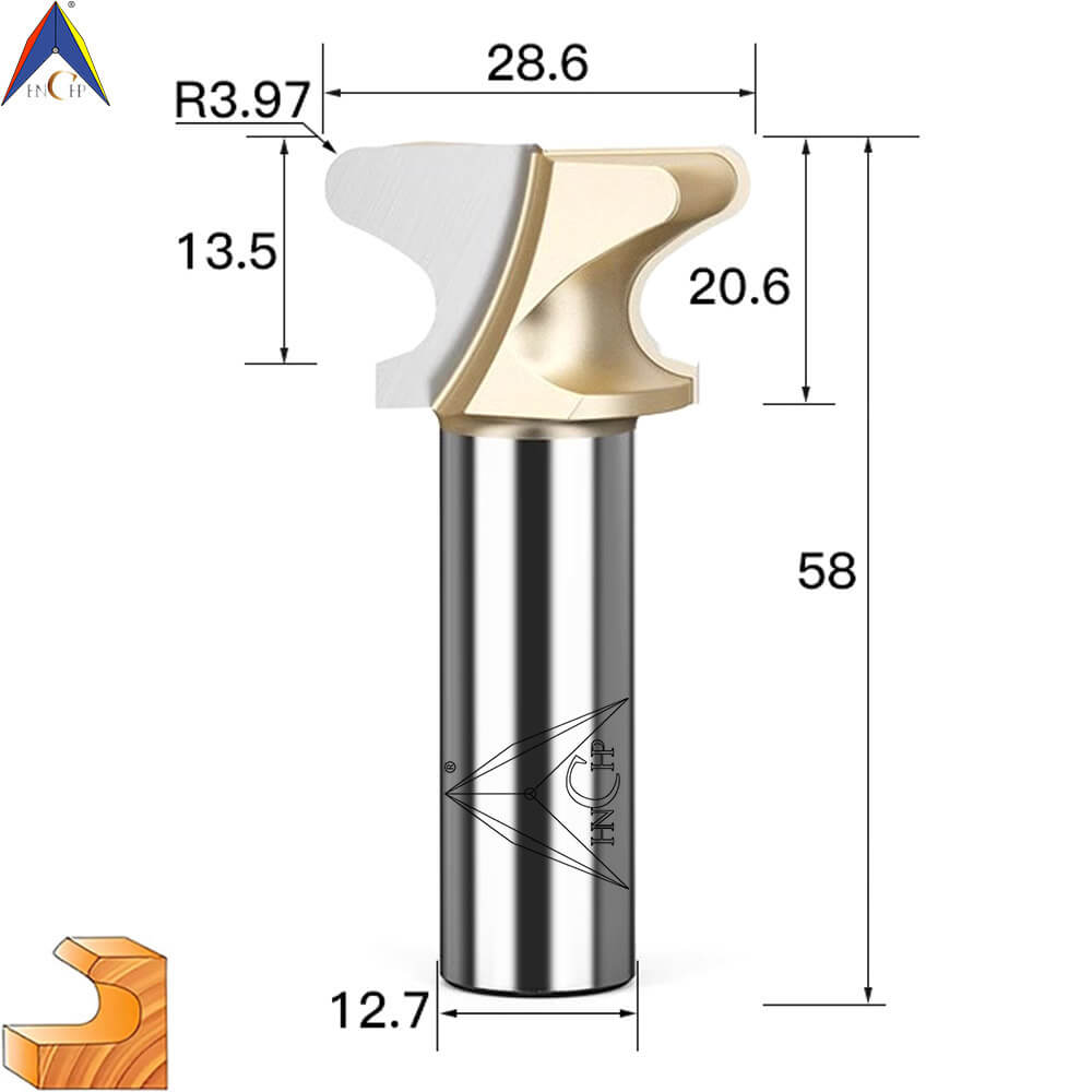 CHP1503 - Double Curved Finger Router Bit (Professional Grade)