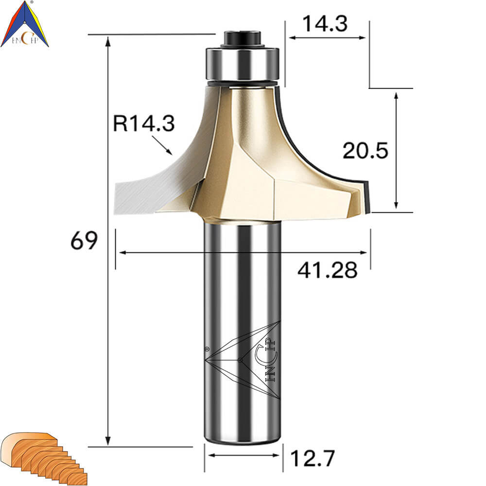 CHP0602 - Bearing Guided Roundover Router Bit (Professional Grade)