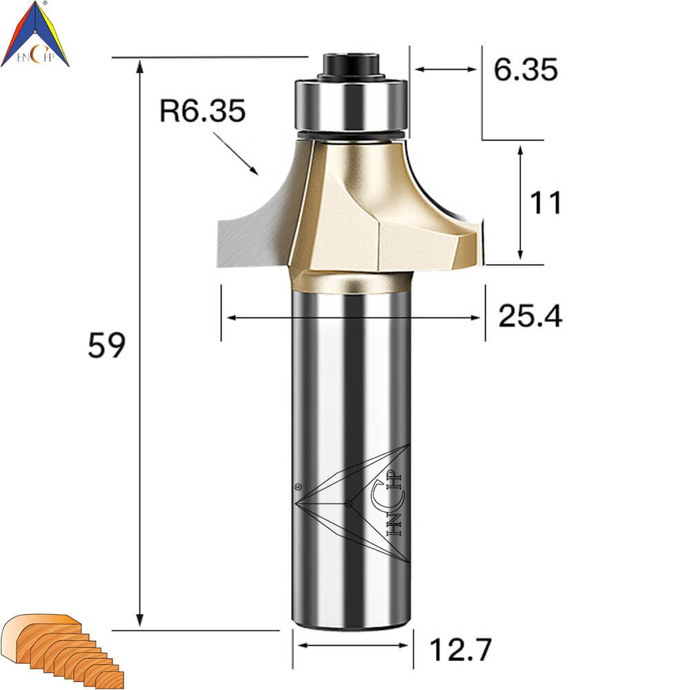 CHP0602 - Bearing Guided Roundover Router Bit (Professional Grade)