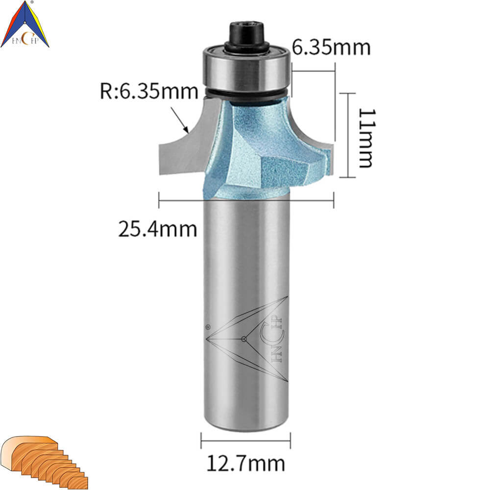 CHP0602 - Bearing Guided Roundover Router Bit (Industrial Grade)