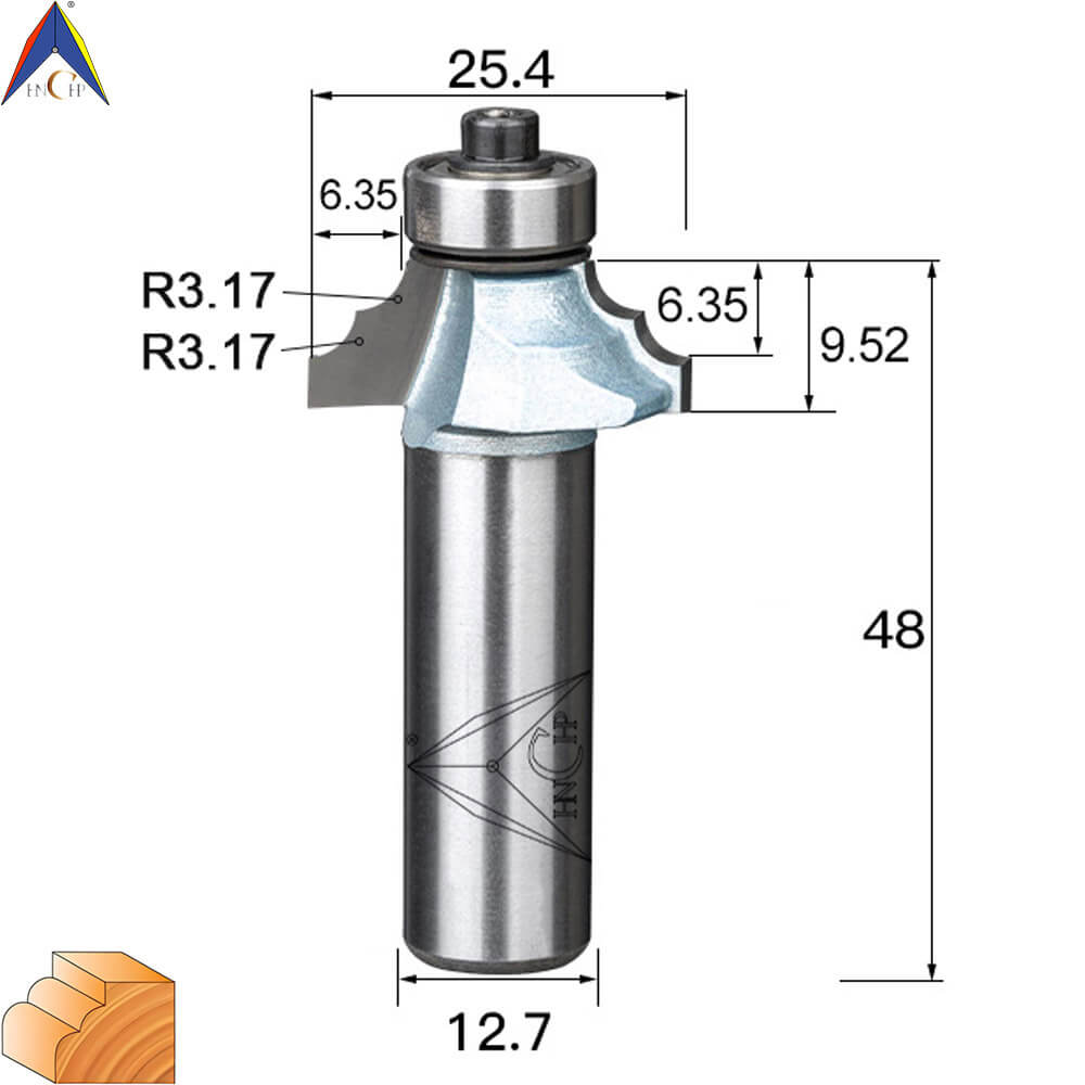 CHP0802 - Classical Ogee Molding Router Bit (Industrial Grade)