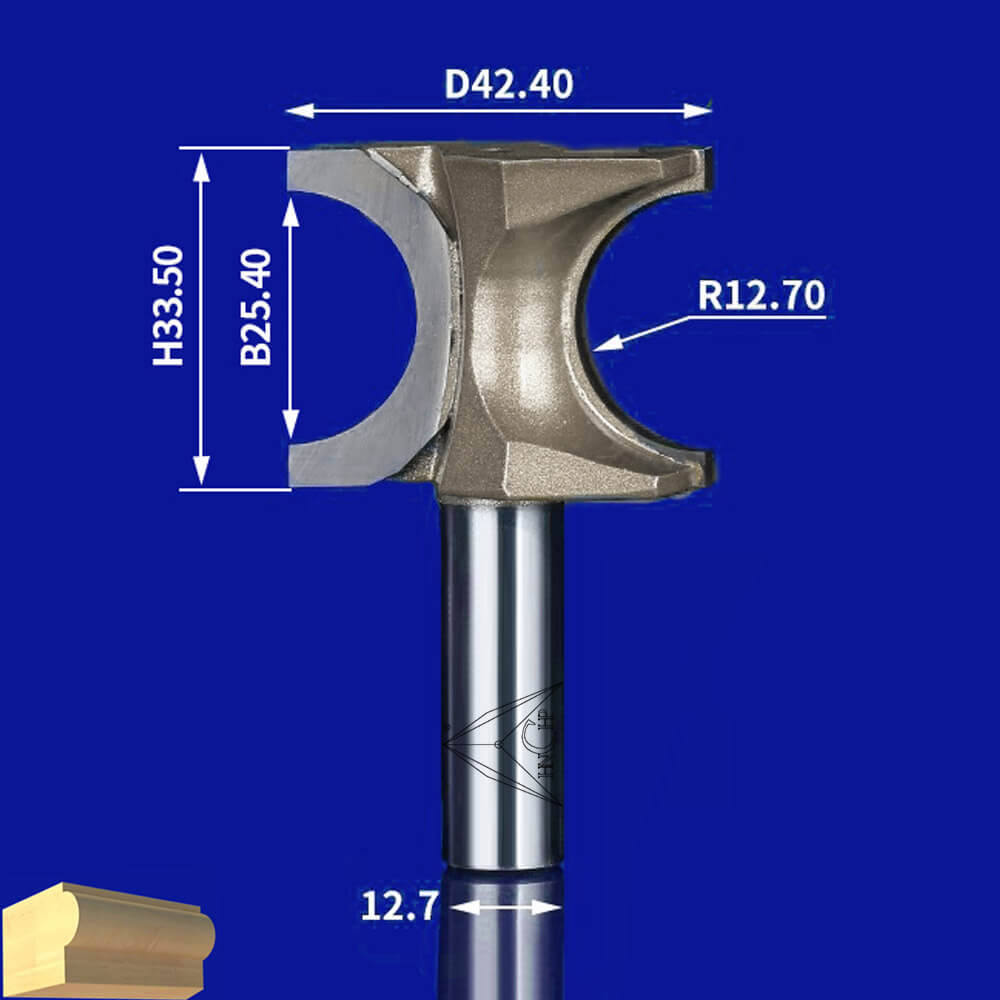 CHP0606 - Half Round Router Bit (Professional Grade)