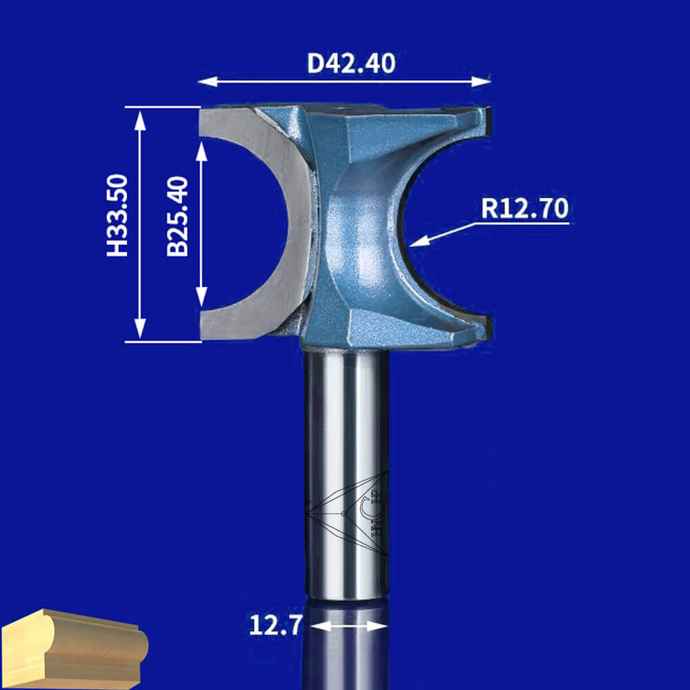 CHP0606 - Half Round Router Bit (Industrial Grade)