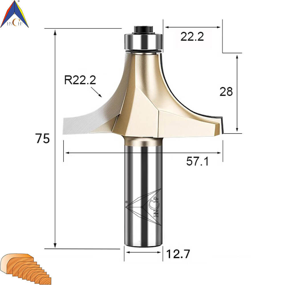 CHP0602 - Bearing Guided Roundover Router Bit (Professional Grade)
