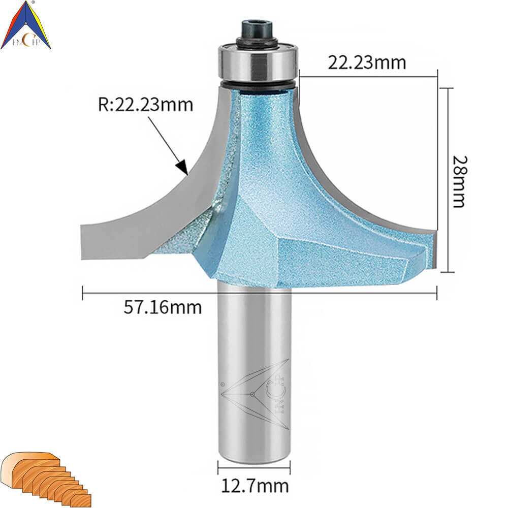 CHP0602 - Bearing Guided Roundover Router Bit (Industrial Grade)