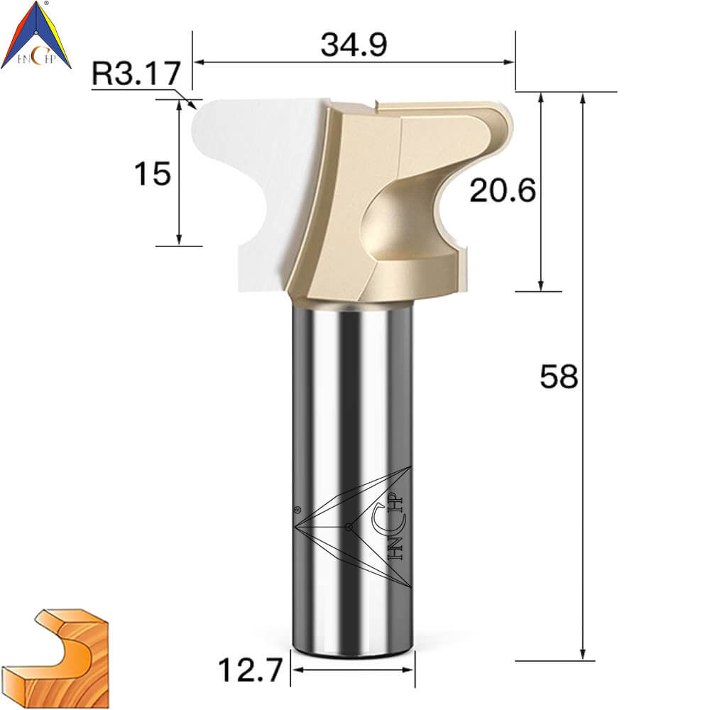 CHP1503 - Double Curved Finger Router Bit (Professional Grade)