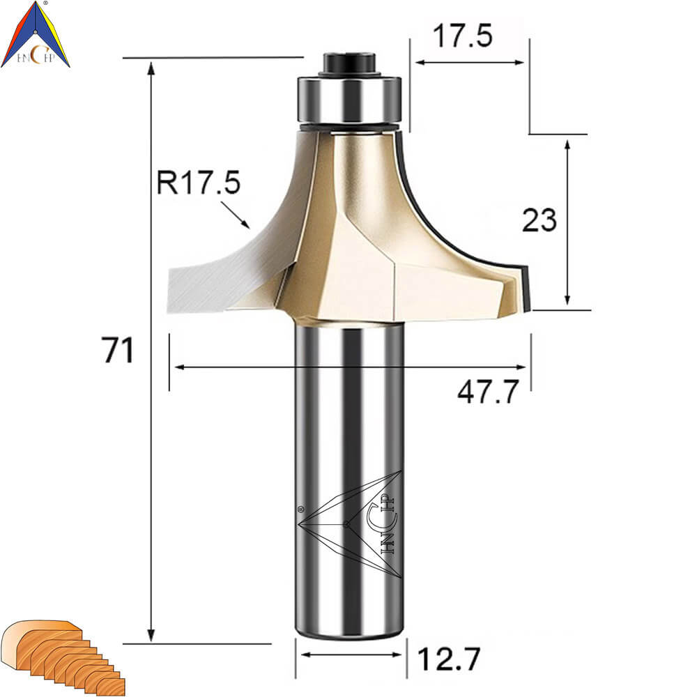 CHP0602 - Bearing Guided Roundover Router Bit (Professional Grade)