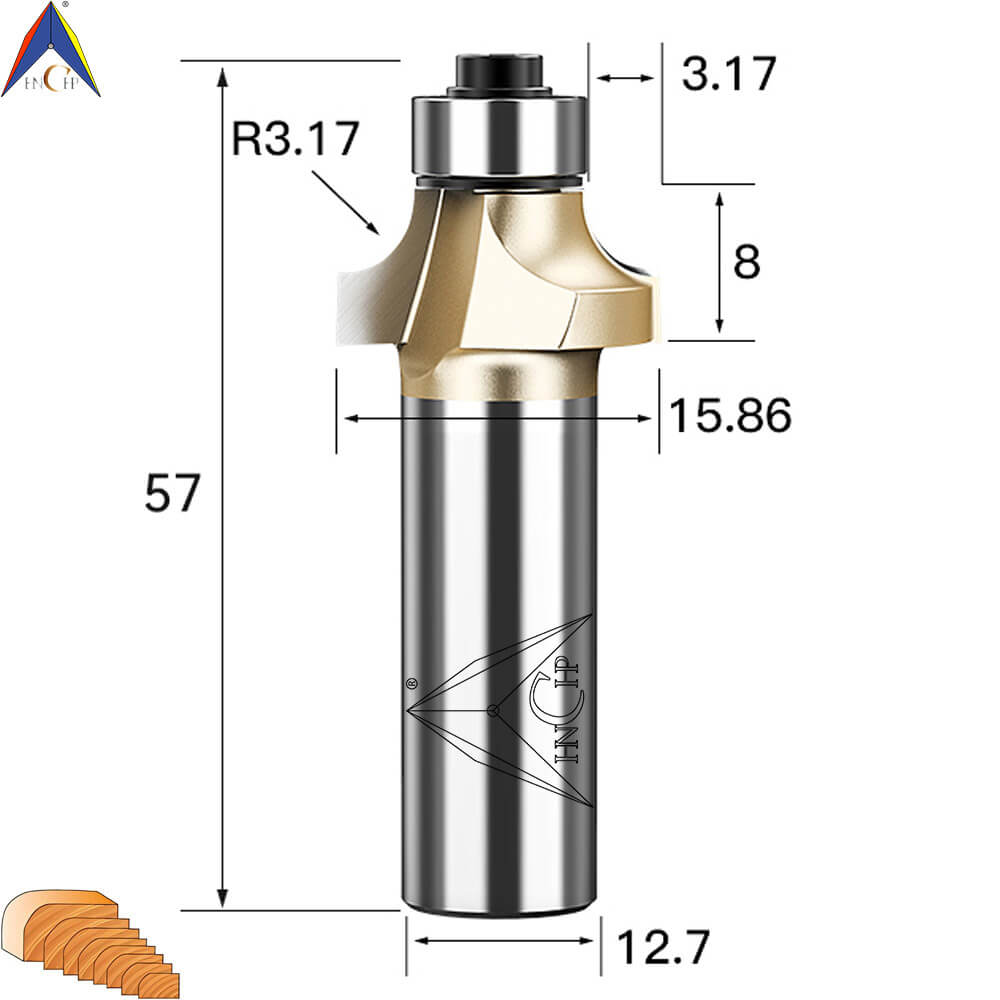 CHP0602 - Bearing Guided Roundover Router Bit (Professional Grade)