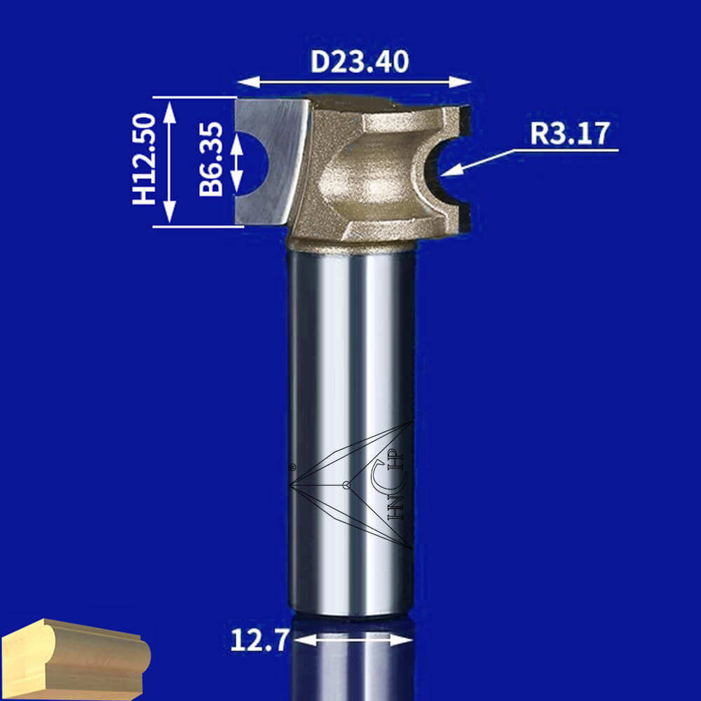 CHP0606 - Half Round Router Bit (Professional Grade)