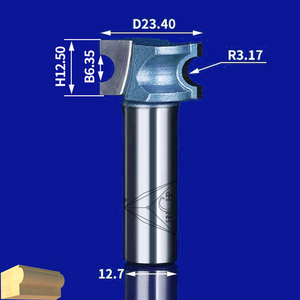 CHP0606 - Half Round Router Bit (Industrial Grade)
