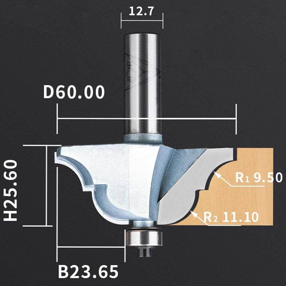 CHP0811 - Classical Ogee Molding Router Bit (Industrial Grade)