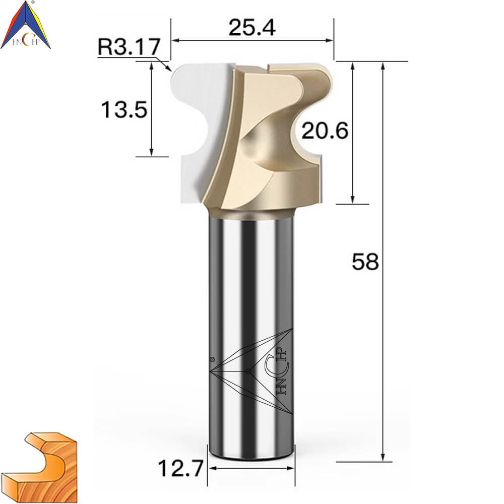 CHP1503 - Double Curved Finger Router Bit (Professional Grade)