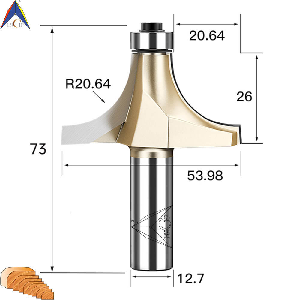 CHP0602 - Bearing Guided Roundover Router Bit (Professional Grade)
