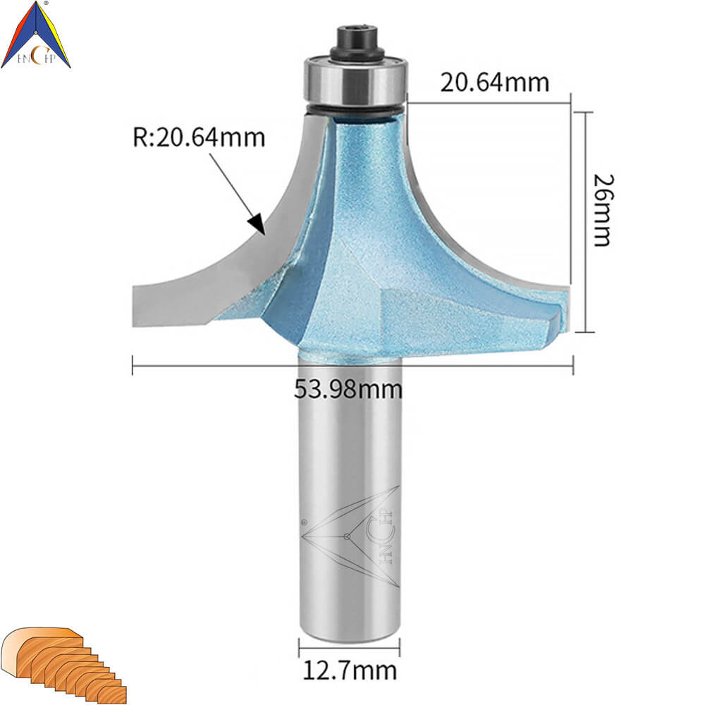 CHP0602 - Bearing Guided Roundover Router Bit (Industrial Grade)