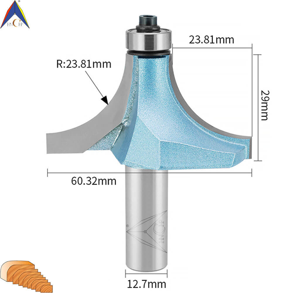 CHP0602 - Bearing Guided Roundover Router Bit (Industrial Grade)