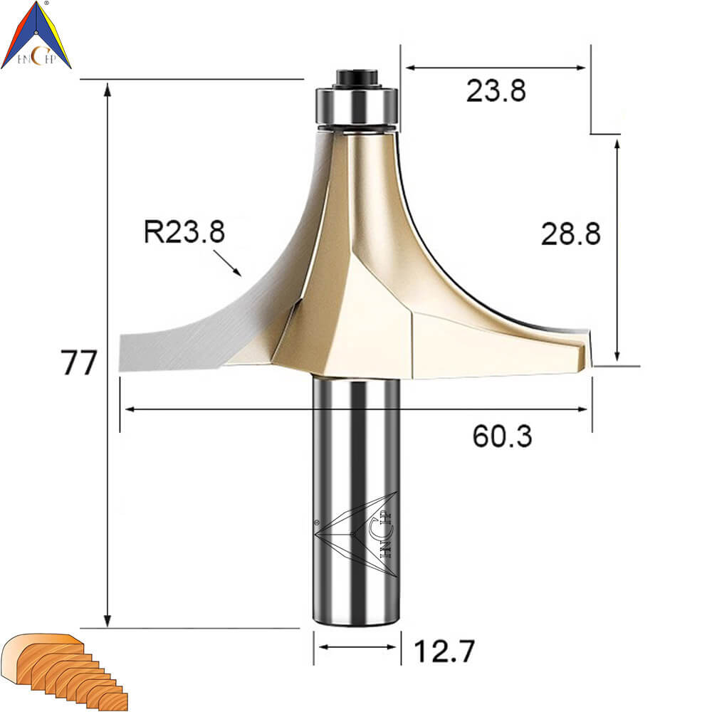 CHP0602 - Bearing Guided Roundover Router Bit (Professional Grade)