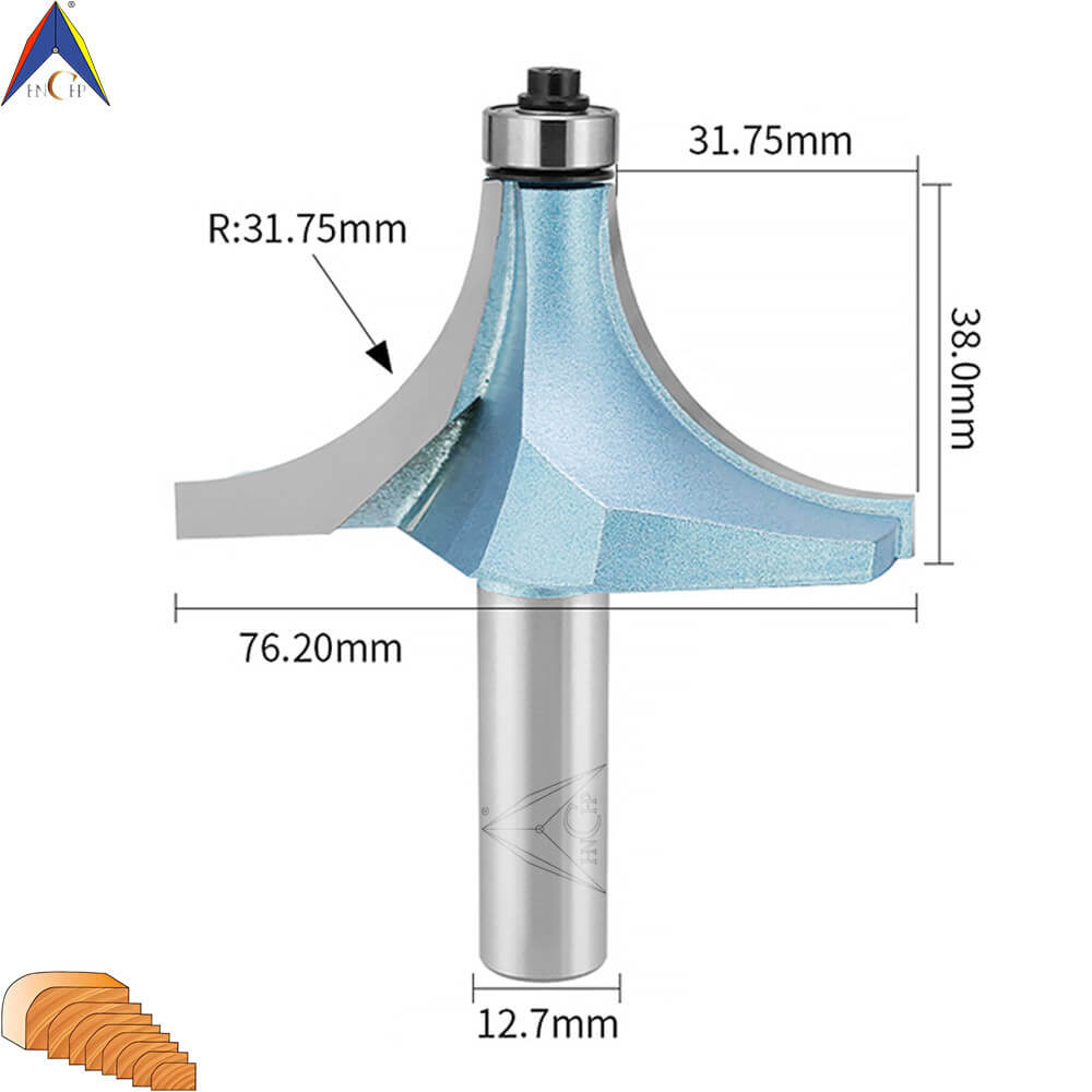 CHP0602 - Bearing Guided Roundover Router Bit (Industrial Grade)