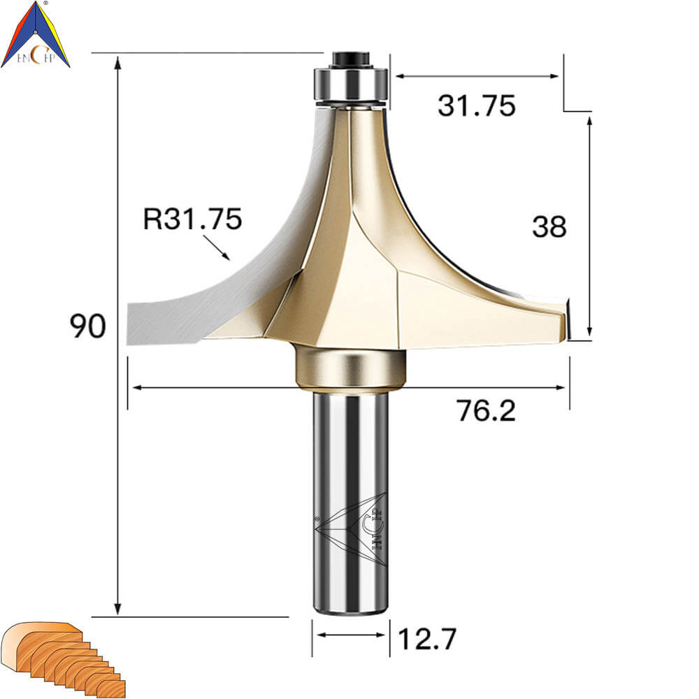 CHP0602 - Bearing Guided Roundover Router Bit (Professional Grade)