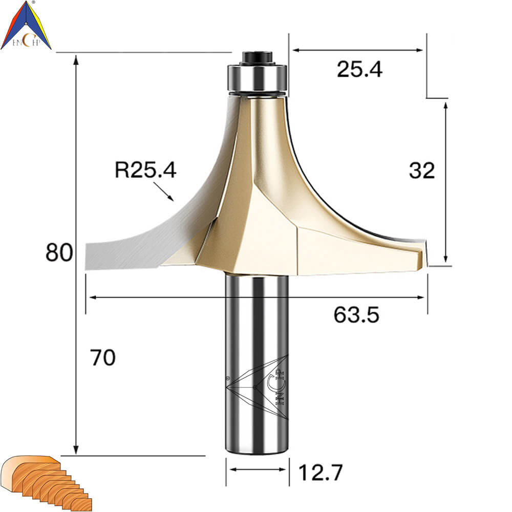 CHP0602 - Bearing Guided Roundover Router Bit (Professional Grade)