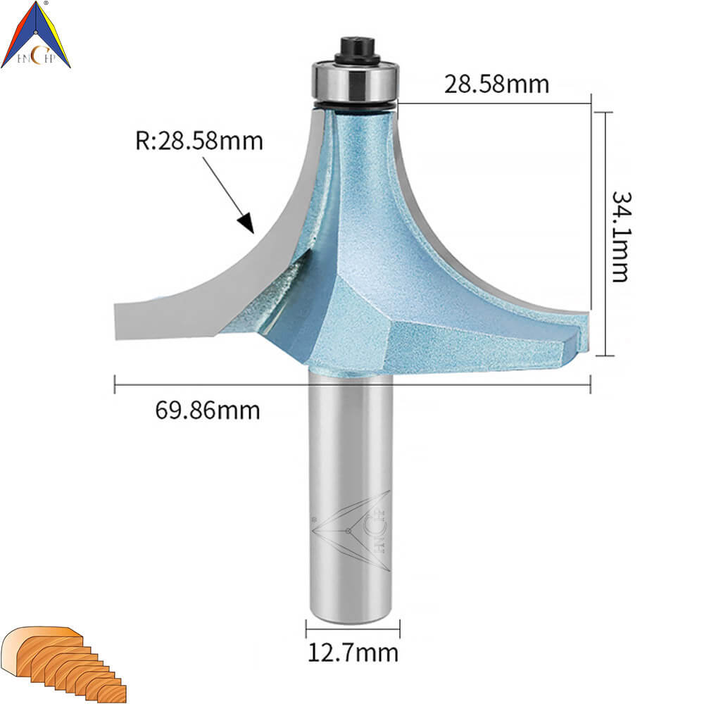 CHP0602 - Bearing Guided Roundover Router Bit (Industrial Grade)