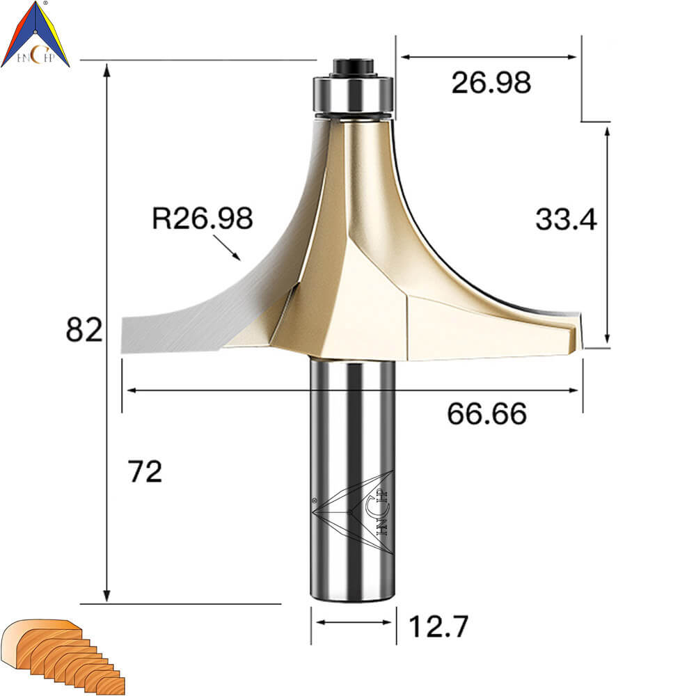CHP0602 - Bearing Guided Roundover Router Bit (Professional Grade)