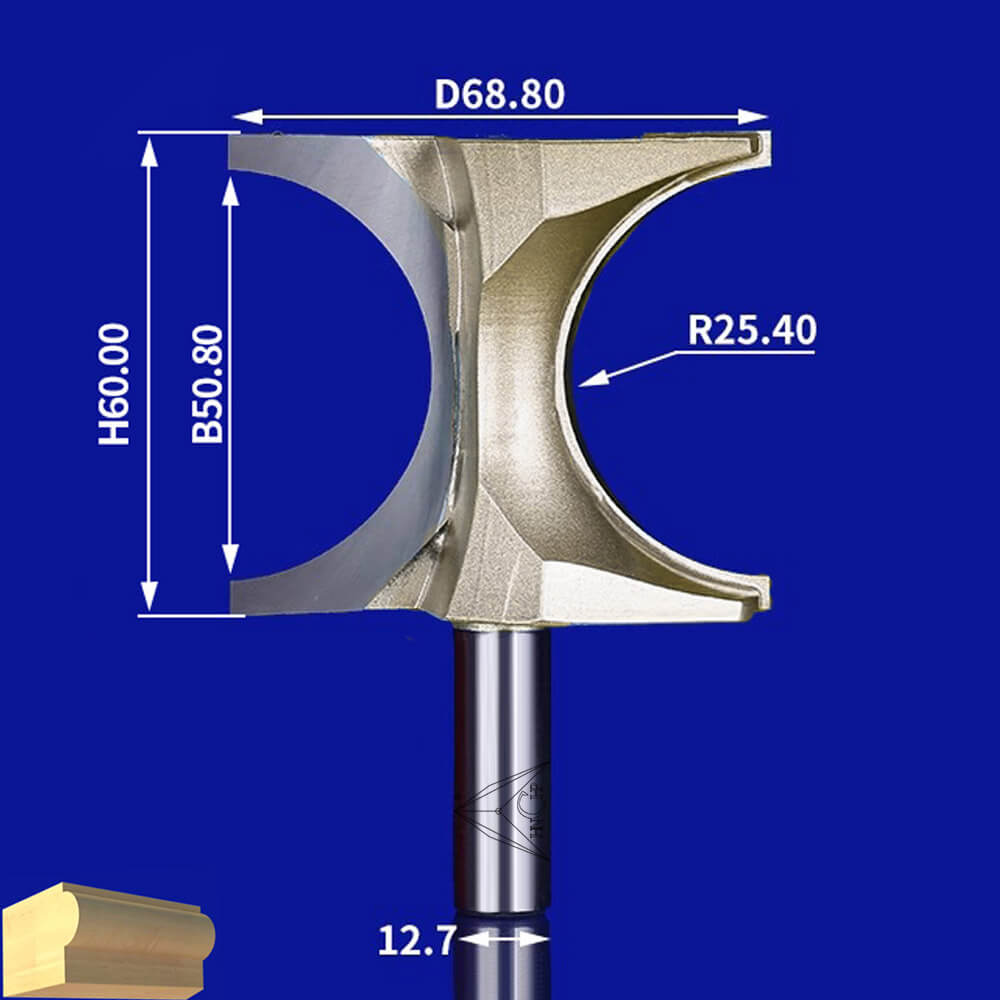 CHP0606 - Half Round Router Bit (Professional Grade)