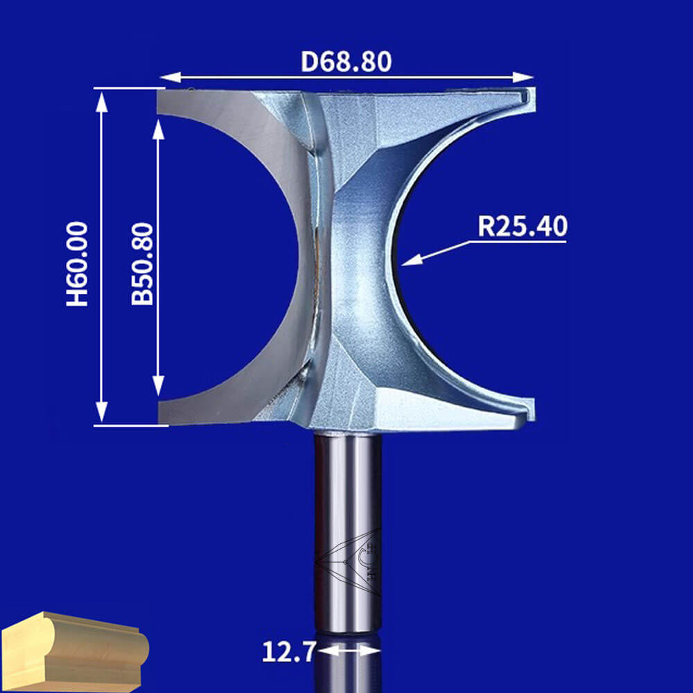 CHP0606 - Half Round Router Bit (Industrial Grade)