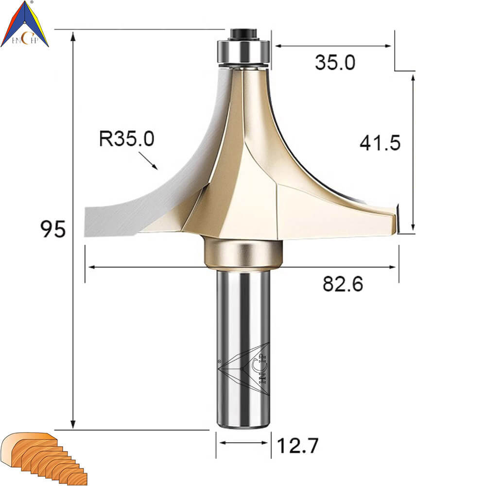 CHP0602 - Bearing Guided Roundover Router Bit (Professional Grade)