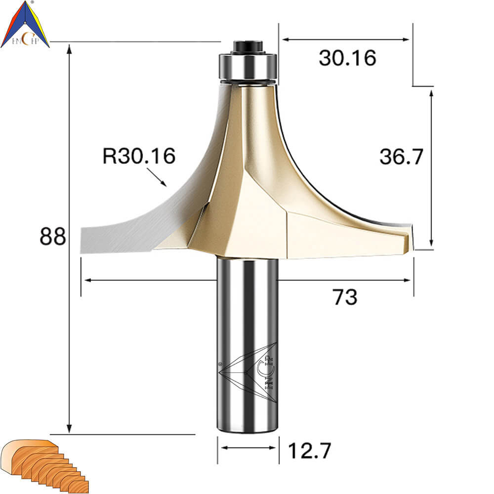 CHP0602 - Bearing Guided Roundover Router Bit (Professional Grade)