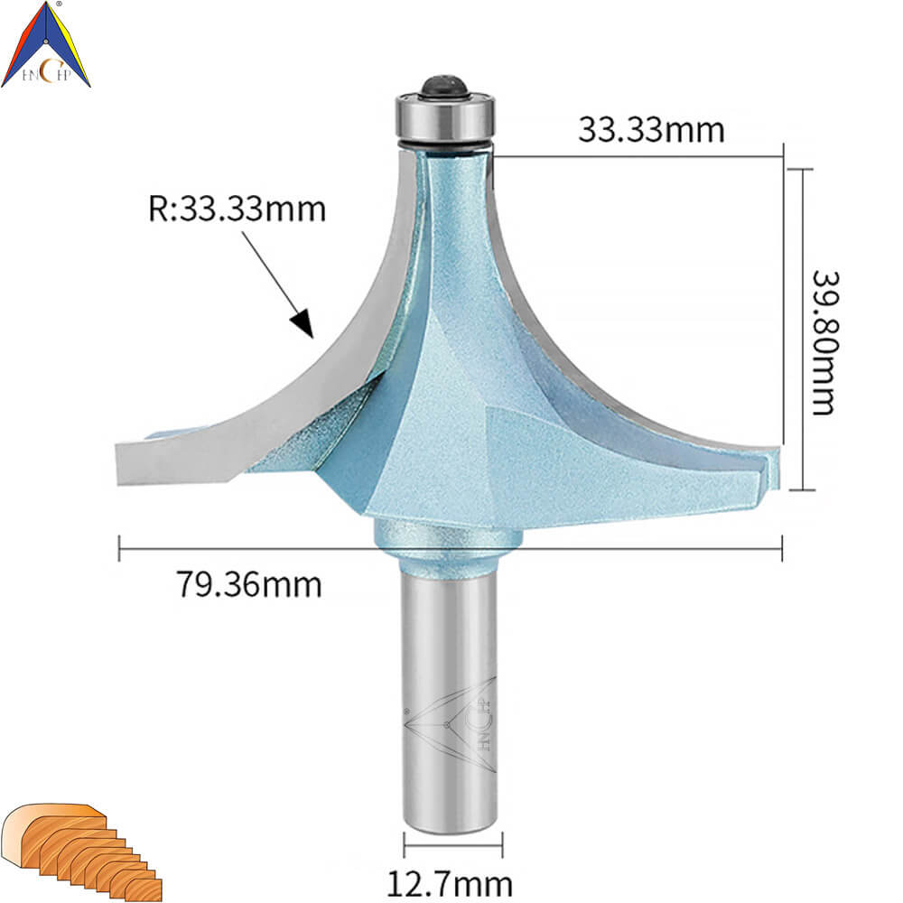CHP0602 - Bearing Guided Roundover Router Bit (Industrial Grade)
