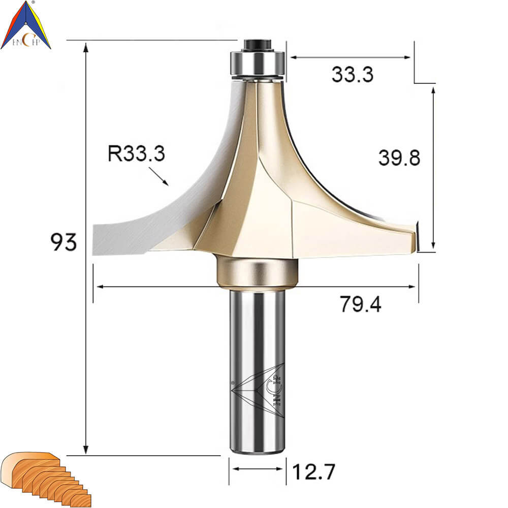 CHP0602 - Bearing Guided Roundover Router Bit (Professional Grade)