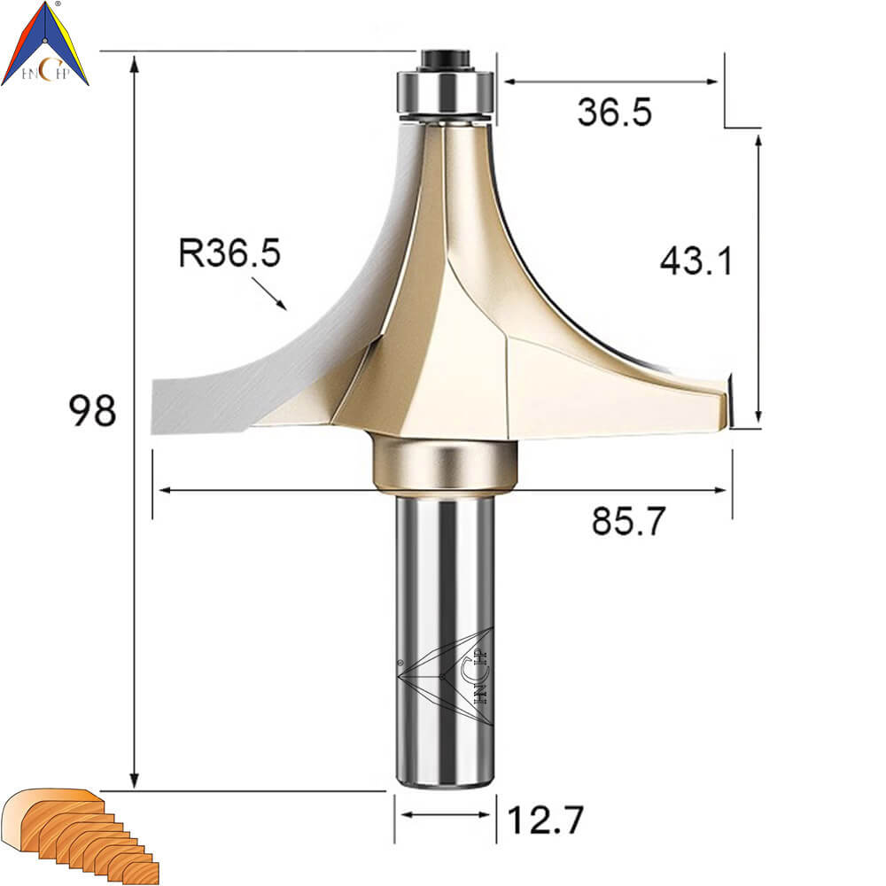 CHP0602 - Bearing Guided Roundover Router Bit (Professional Grade)