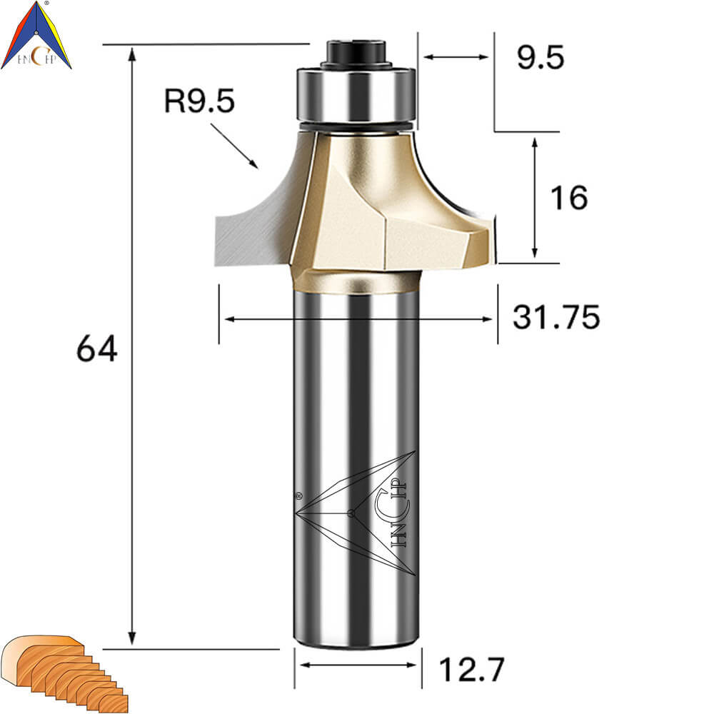 CHP0602 - Bearing Guided Roundover Router Bit (Professional Grade)