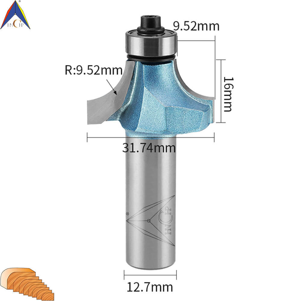 CHP0602 - Bearing Guided Roundover Router Bit (Industrial Grade)