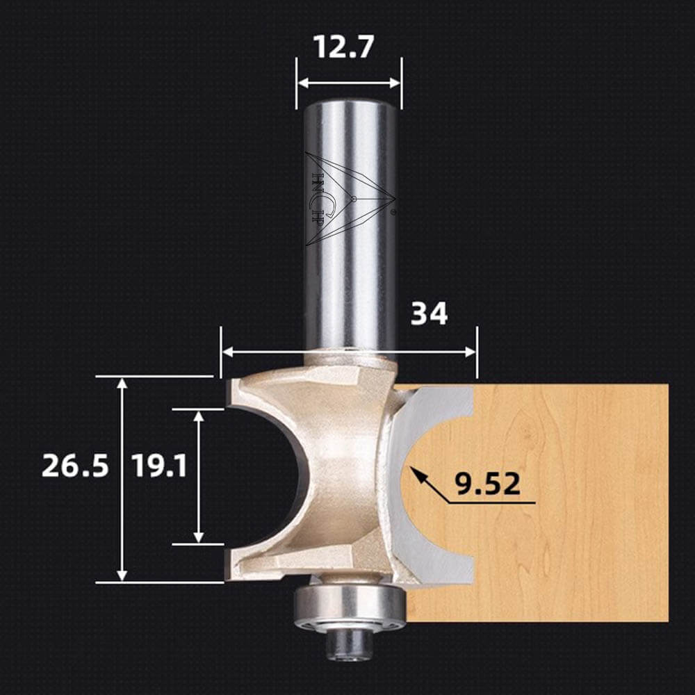 CHP0607 - Bull Nose Radius Router Bit