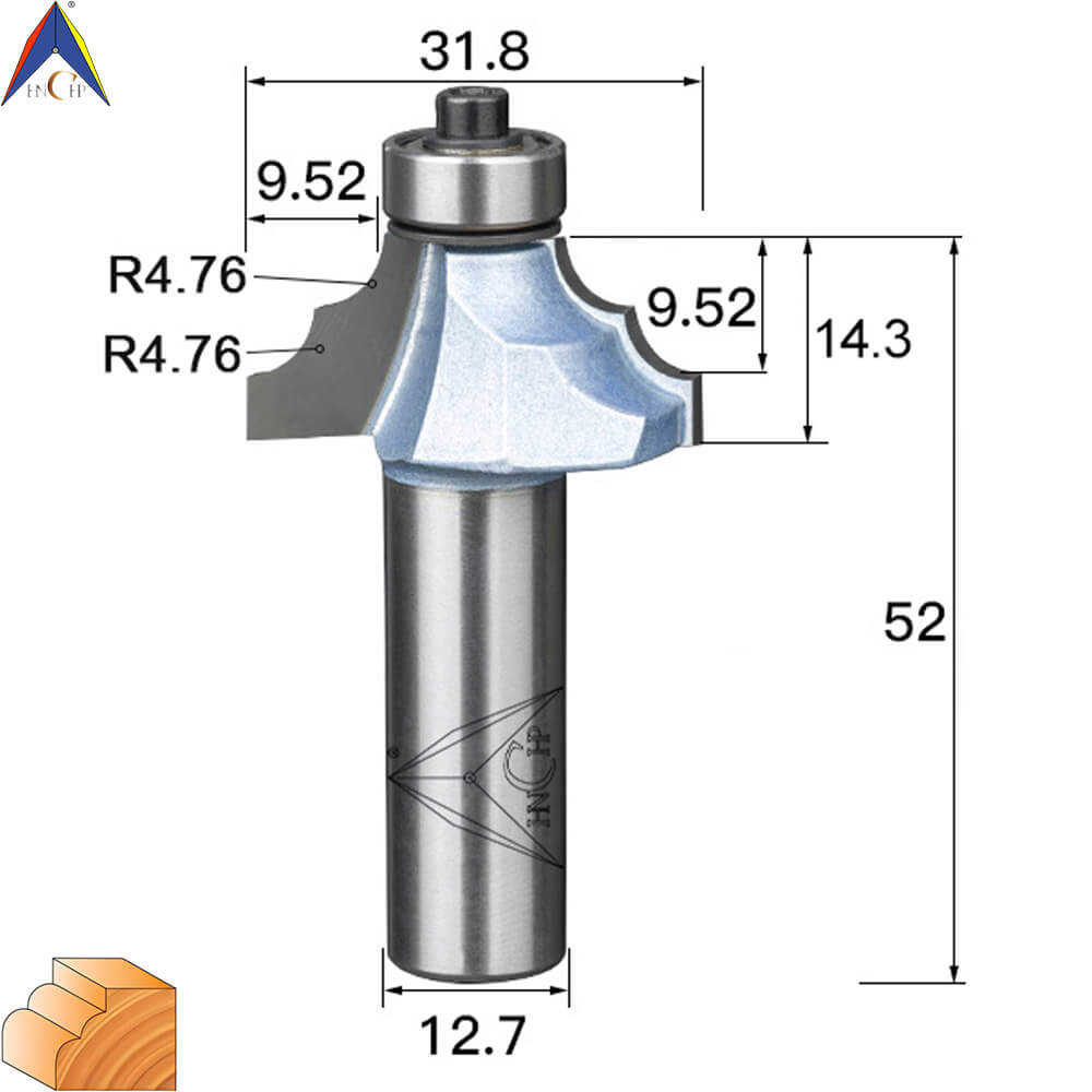 CHP0802 - Classical Ogee Molding Router Bit (Industrial Grade)