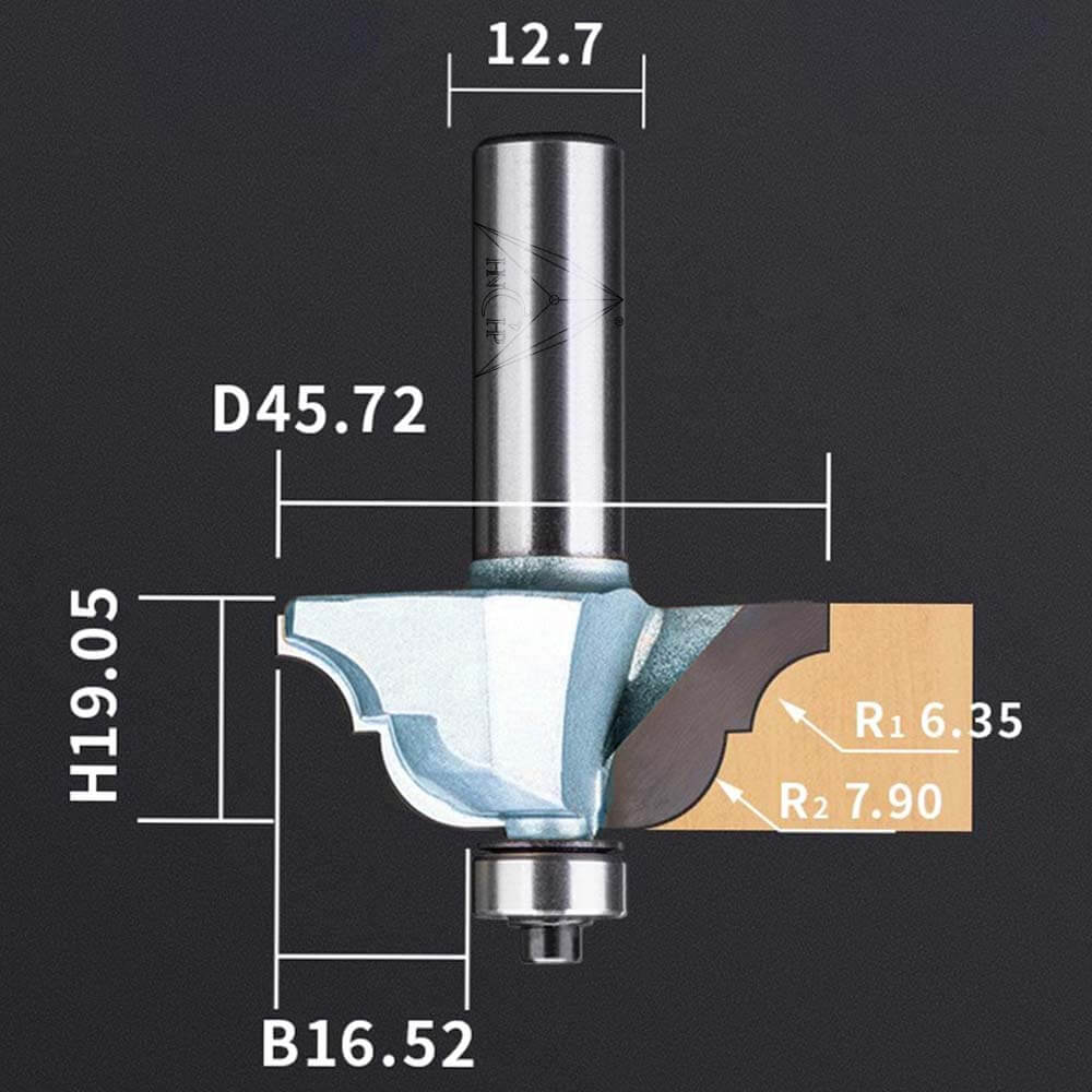 CHP0811 - Classical Ogee Molding Router Bit (Industrial Grade)