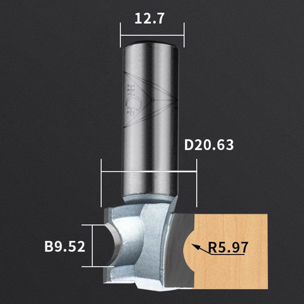 CHP0605 - Convex Edging Router Bit (Industrial Grade)