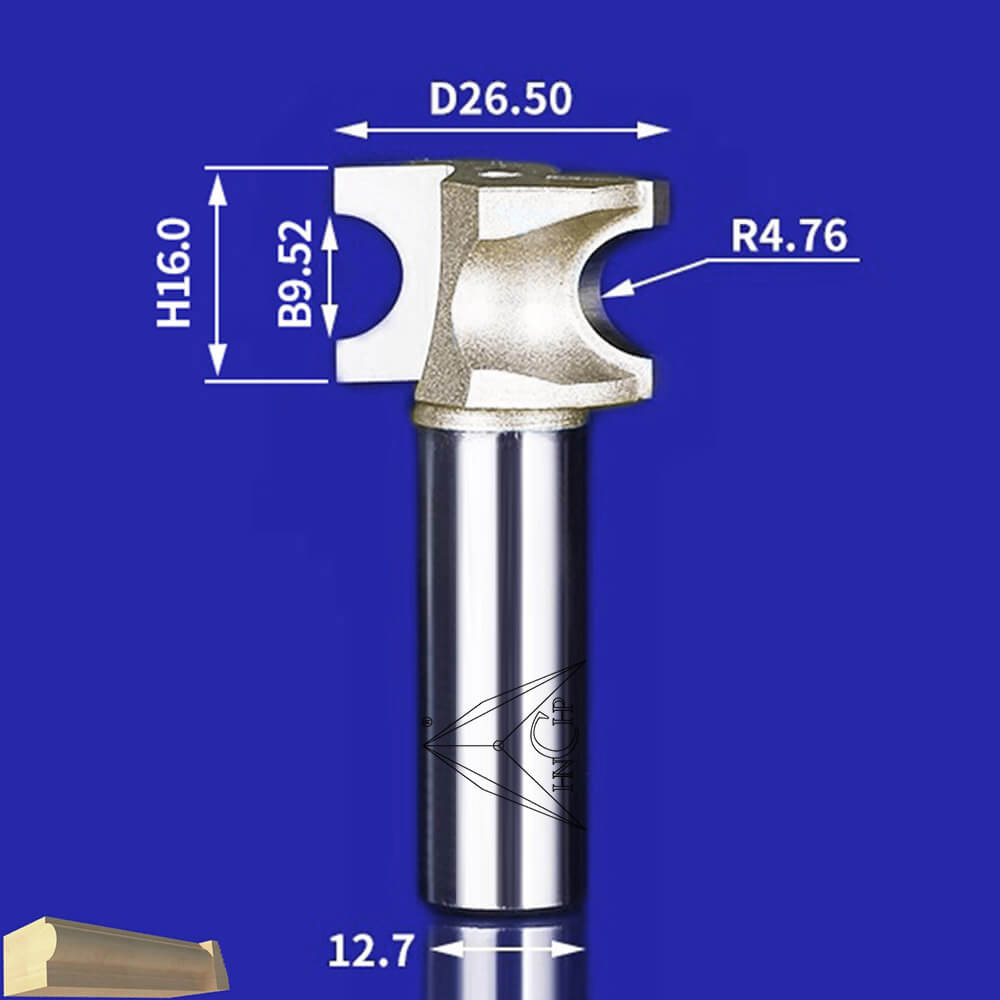 CHP0606 - Half Round Router Bit (Professional Grade)