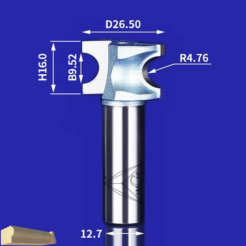 CHP0606 - Half Round Router Bit (Industrial Grade)