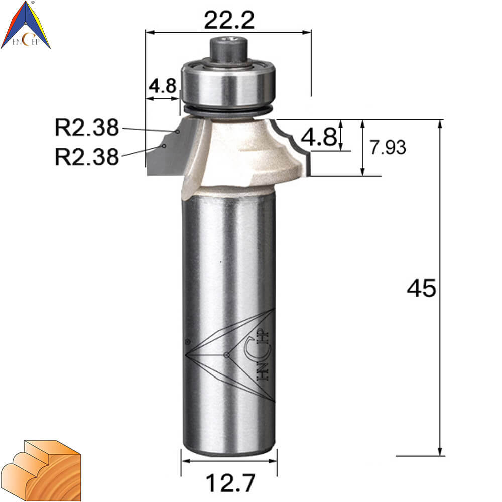 CHP0802 - Classical Ogee Molding Router Bit (Professional Grade)