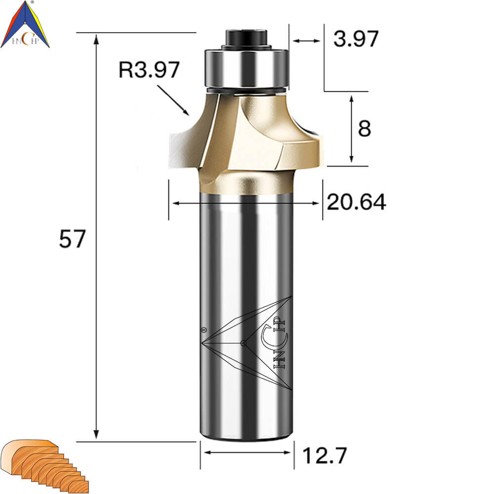 CHP0602 - Bearing Guided Roundover Router Bit (Professional Grade)